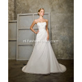 Witte strapless trouwjurk